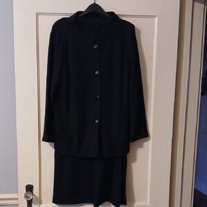 ST. JOHN CAVIAR JACKET(18) & MARIE GREY PANTS(16)